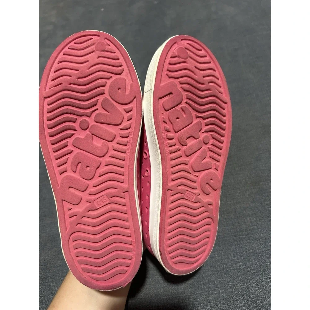 Native Jefferson Pink Girls Size C 13 Childrens Kids Shoes- Vegan Lightweight